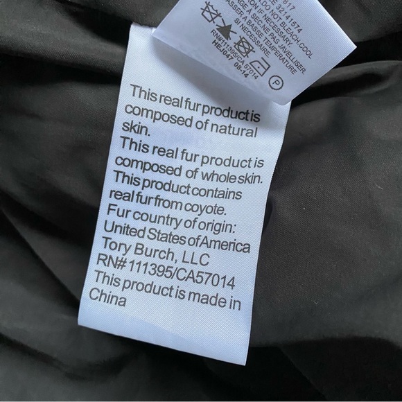 Tory Burch Sasha parka down fill wool quilted winter coat real fur trim - Picture 11 of 16